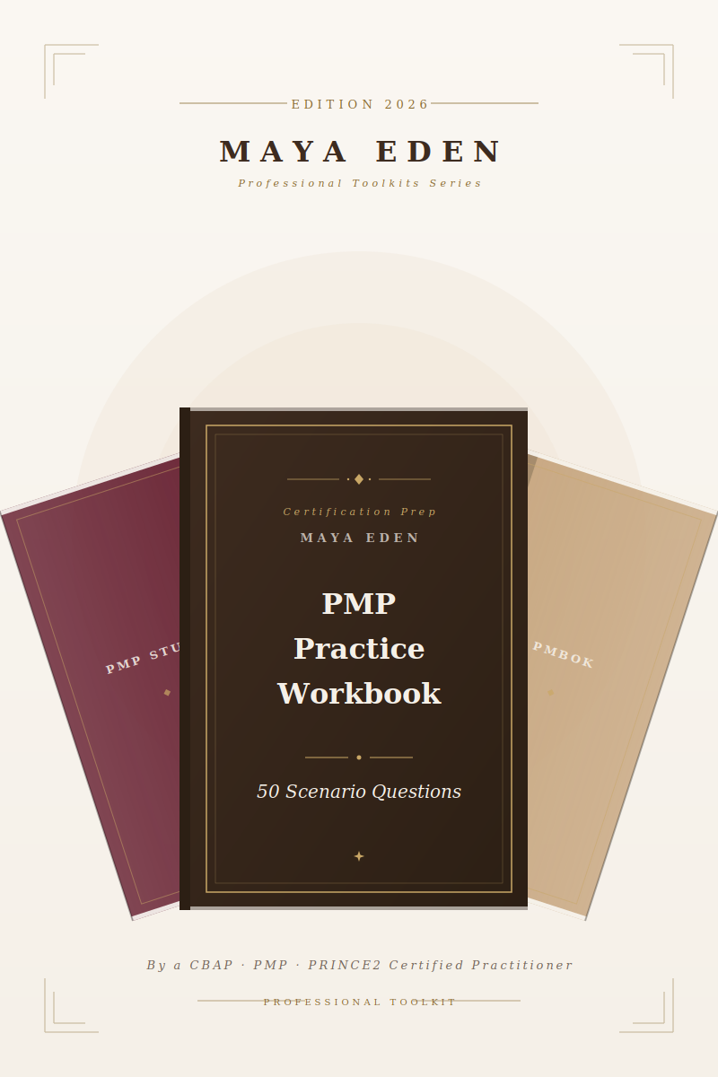 PMP Practice Workbook mockup