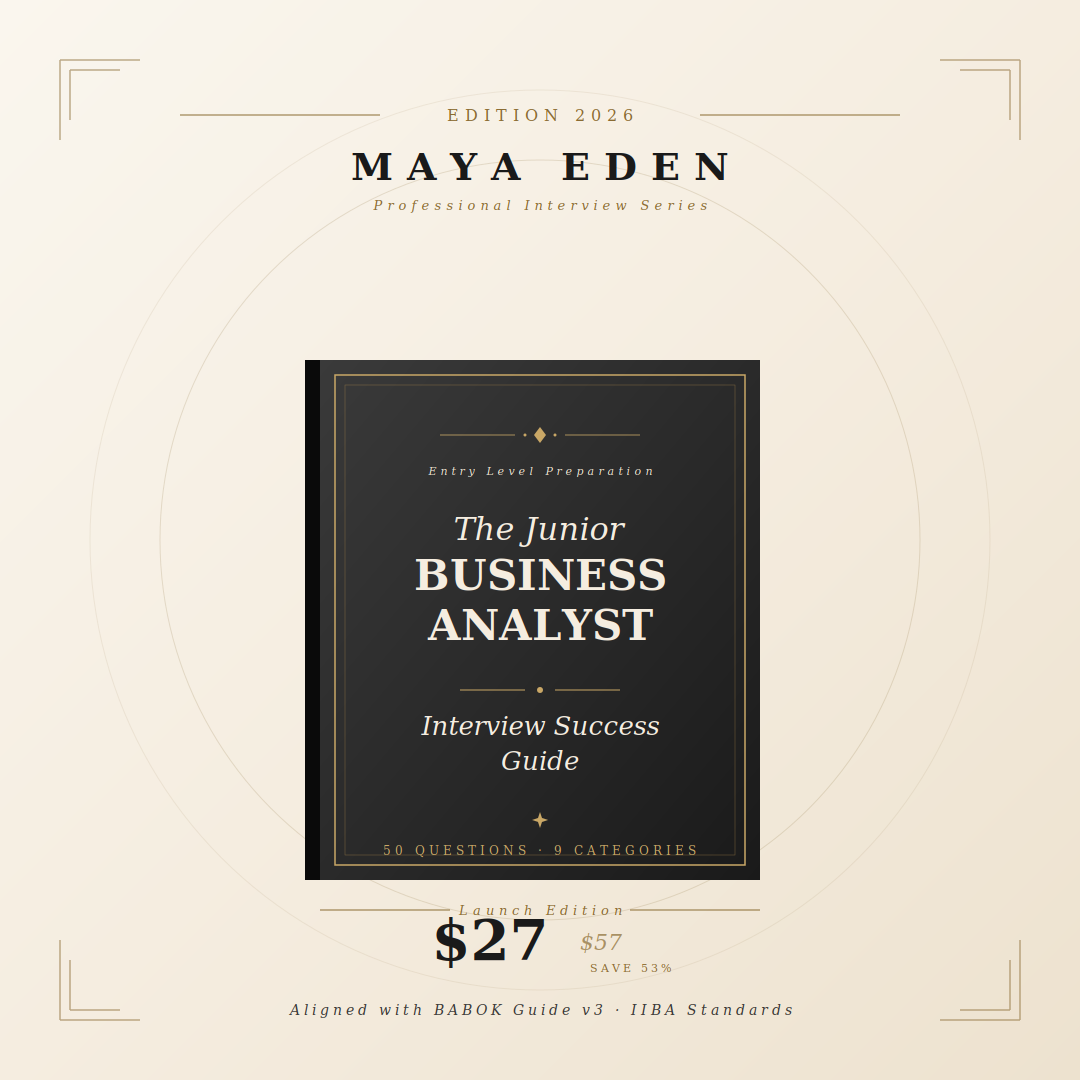 Junior BA Interview Success Guide mockup