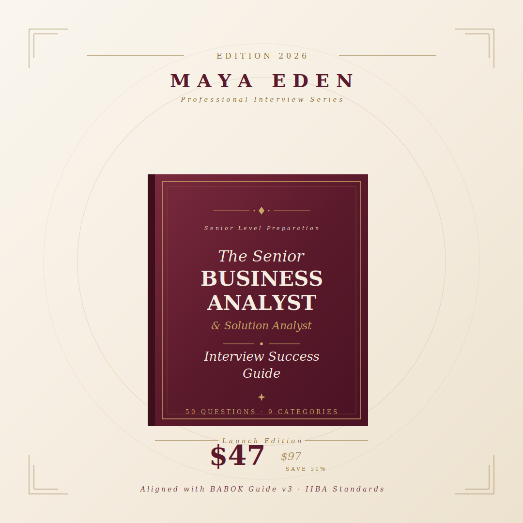 Senior BA Interview Success Guide mockup